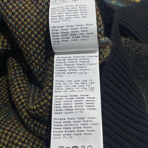 Champion Index + Archives Retro Sweater XL Geometric Mohair Wool Alpaca Italy - Picture 9 of 10